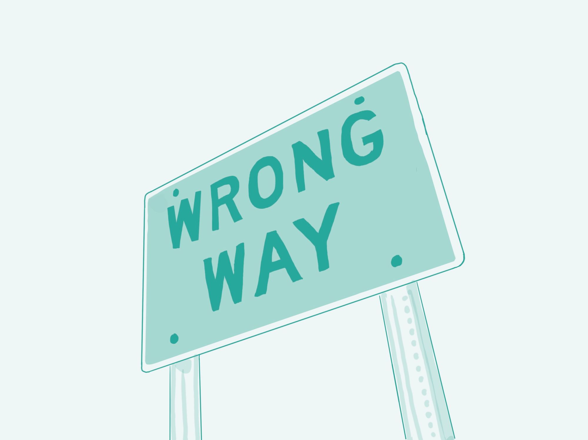 Wrong Way Clipart